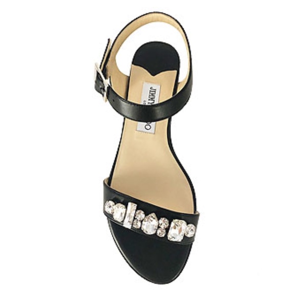 Jimmy Choo Onpa City Flat with Jewel Black Sandals - Picture 4 of 6